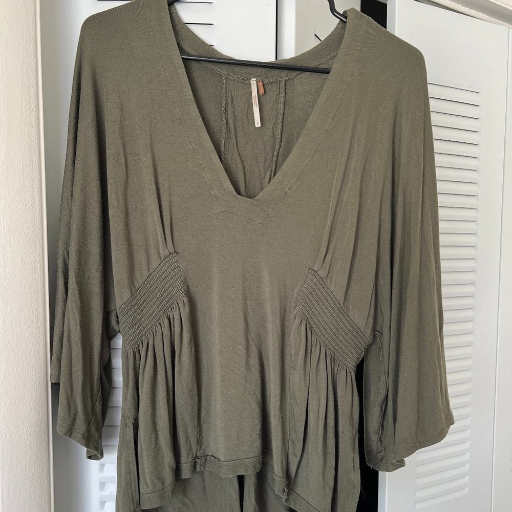 Free People Butterfly Sleeve Blouse